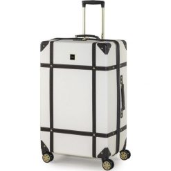 Rock walizka podróżna TR-0193/3-L ABS - kremowa. Białe walizki Rock, bez wzorów, ze skóry, vintage. Za 630,00 zł.