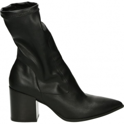 Botki - SC1064 STR NE. Czarne botki damskie Venezia, ze skóry. Za 249,00 zł.