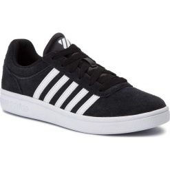 Sneakersy K-SWISS - Court Cheswick Sde 05676-002-M Black/White. Czarne sneakersy męskie K-SWISS, na co dzień, bez wzorów, ze skóry, klasyczne, bez zapięcia. Za 289,00 zł.