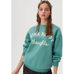Bluza z hasłem - Turkusowy. Niebieskie bluzy damskie Sinsay, s. W wyprzedaży za 29,99 zł.