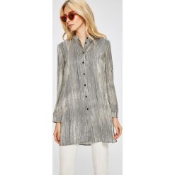 Answear - Koszula Stripes Vibes. Czarne bluzki damskie ANSWEAR, na co dzień, s, w paski, z bawełny, casualowe, ze stójką, z długim rękawem. W wyprzedaży za 59,90 zł.