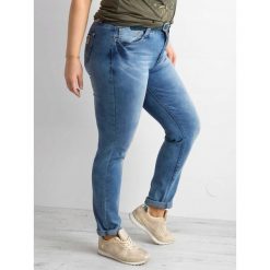 Niebieskie spodnie damskie jeansowe jeansy plus xl. Niebieskie jeansy damskie Merg Selection, xl. Za 69,00 zł.