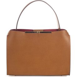 Torebki klasyczne damskie: Skórzana torebka w kolorze brązowym – 38 x 46 x 11 cm