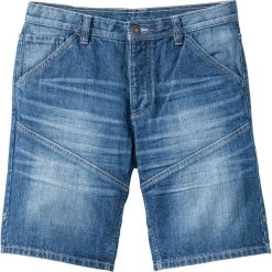 Bermudy dżinsowe bonprix niebieski "stone used". Niebieskie jeansy męskie bonprix, m, bez wzorów, z jeansu. Za 89,99 zł.