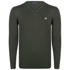 Felix Hardy Sweter Męski M Khaki. Czarne swetry klasyczne męskie marki Polo Club C.H..A, m, dekolt w kształcie v. Za 159,00 zł.