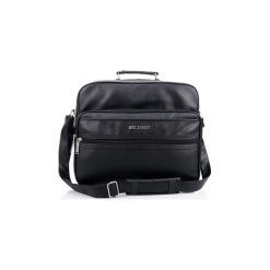 Duża torba męska na ramię worker bag street. Czarne torby męskie skórzane marki Bag Street, w paski, ze skóry ekologicznej, eleganckie. Za 76,89 zł.