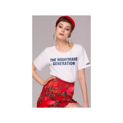 The Nightmare Generation T-shirt Bluzka. Białe bluzki damskie marki Animals Wave, xs, z nadrukiem, z bawełny. Za 79,00 zł.