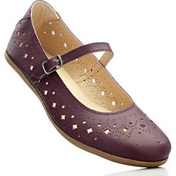 Baleriny damskie: Baleriny bonprix bordowy