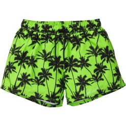 Szorty plażowe z mikrofazy bonprix zielony neonowy - czarny w kwiaty. Zielone spodenki i szorty męskie bonprix, na plażę, xl, z nadrukiem, wakacyjne. Za 37,99 zł.