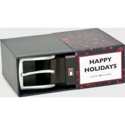 Tommy Hilfiger - Pasek skórzany. Szare paski męskie TOMMY HILFIGER, w paski, z materiału. Za 179,90 zł.