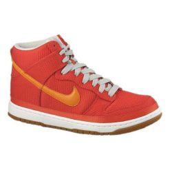 Nike Dunk High Supreme 324759-881 41 Pomarańczowe. Pomarańczowe buty sportowe męskie Nike, z syntetyku, bez zapięcia. W wyprzedaży za 279,99 zł.