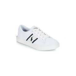 Buty Dziecko Polo Ralph Lauren GEOFF. Białe trampki dziewczęce Polo Ralph Lauren, bez wzorów, bez zapięcia. Za 349,00 zł.