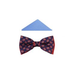 Granatowo-czerwona mucha w czerwony paisley A194. Czerwone muszki męskie Modini Moda Męska, na co dzień, bez wzorów, z tkaniny, eleganckie. Za 49,50 zł.