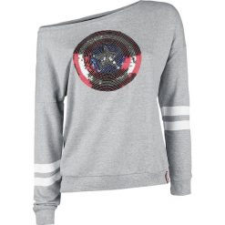 Bluzy damskie: Captain America Logo Bluza damska odcienie szarego