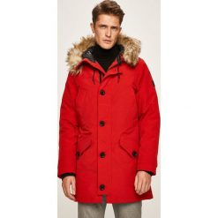 Polo Ralph Lauren - Kurtka puchowa. Czerwone płaszcze męskie Polo Ralph Lauren, xl, bez wzorów, z bawełny, długie, z kapturem. Za 2999,00 zł.