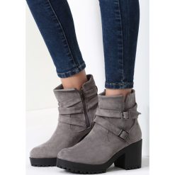 Szare Botki Chia Love. Brązowe botki damskie marki vices, z materiału, ze szpiczastym noskiem, na wysokim obcasie, na obcasie. Za 79,99 zł.