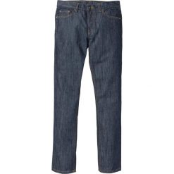 Dżinsy z 5 kieszeniami Slim Fit Straight bonprix ciemnoniebieski. Niebieskie jeansy męskie bonprix, m, bez wzorów. Za 49,99 zł.