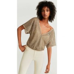 Mango - T-shirt Marisa. Szare topy damskie Mango, s, bez wzorów, z poliesteru, bez kołnierzyka. Za 99,90 zł.