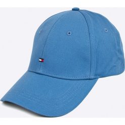 Tommy Hilfiger - Czapka. Szare czapki z daszkiem damskie TOMMY HILFIGER, z bawełny. W wyprzedaży za 99,90 zł.