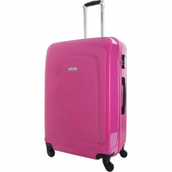 Walizka w kolorze fuksji - 70 l. Czerwone walizki Platinium, z materiału. W wyprzedaży za 239,95 zł.