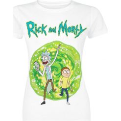 Rick And Morty Portal Koszulka damska biały. Białe bluzki damskie marki Rick And Morty, xxl, z nadrukiem, z dekoltem w łódkę. Za 24,90 zł.