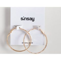 Kolczyki koła - Beżowy. Brązowe kolczyki damskie Sinsay. Za 10,00 zł.
