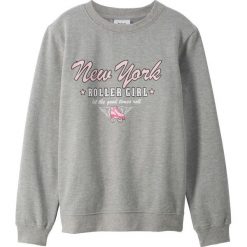 Bluza dresowa bonprix jasnoszary melanż. Szare bluzy dziewczęce bonprix, melanż, z dresówki, sportowe. Za 37,99 zł.