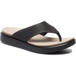 Japonki ECCO - Corksphere Sandal 27180301001 Black. Czarne klapki damskie ecco, bez wzorów, ze skóry, bez obcasa. W wyprzedaży za 319,00 zł.