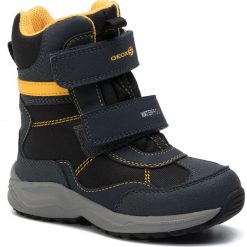 Śniegowce GEOX - J N.Alaska B.B Wpf E J847PE 050FU C0657 M Navy/Yellow. Niebieskie śniegowce chłopięce Geox, bez zapięcia. W wyprzedaży za 189,00 zł.