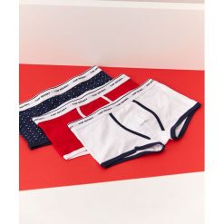 3PACK BOKSERKI MĘSKIE. Czerwone bokserki męskie Top Secret, bez wzorów, z bawełny. Za 59,99 zł.