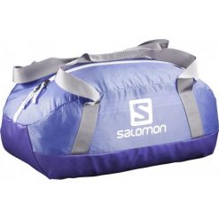 Salomon Prolog 25 Bag Baja Blue/Spectrum Blue. Niebieskie torby podróżne marki Salomon, w paski, z tkaniny, sportowe. W wyprzedaży za 140,00 zł.