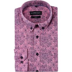 Koszula SIMONE slim KDWS000503. Różowe koszule męskie Giacomo Conti, m, bez wzorów, z bawełny, button down, bez rękawów. Za 169,00 zł.