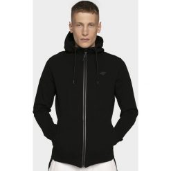 Bluza męska BLM201 - głęboka czerń. Czarne bluzy męskie 4f, m, bez wzorów, z dzianiny, z kapturem, bez rękawów, z kapturem. Za 179,99 zł.