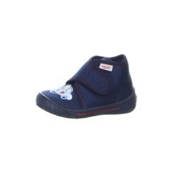 Superfit Boys Kapcie OCEAN - niebieski. Niebieskie buciki niemowlęce marki Superfit, z tkaniny, bez zapięcia. Za 87,00 zł.