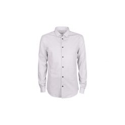 Koszule z długim rękawem Versace V300197FS VT01884 / Camica Trend. Białe koszule męskie VERSACE, m, bez wzorów, bez kołnierzyka, z długim rękawem. Za 349,00 zł.