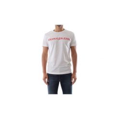 T-shirty z krótkim rękawem Calvin Klein Jeans J30J307856 INSTITUTIONAL SLIM. Szare t-shirty męskie Calvin Klein Jeans, s, bez wzorów, z jeansu, bez kołnierzyka, krótkie. Za 91,78 zł.
