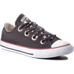 Trampki CONVERSE - Ctas Big Eyelet Ox 660728C Almost Black/Driftwood/White. Szare trampki dziewczęce marki Converse, bez wzorów, z gumy, na sznurówki. W wyprzedaży za 159,00 zł.