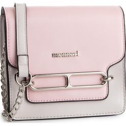 Torebka MONNARI - BAG6180-026 Grey With Pink. Różowe listonoszki damskie marki Monnari, bez wzorów, ze skóry ekologicznej, bez dodatków. W wyprzedaży za 159,00 zł.