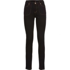 Spodnie Skinny z wysoką talią bonprix czarny. Czarne rurki damskie marki bonprix. Za 32,99 zł.