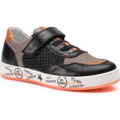 Sneakersy RENBUT - 33-4393 Czarny Popiel. Szare trampki chłopięce RenBut, bez wzorów, ze skóry, na rzepy. W wyprzedaży za 159,00 zł.
