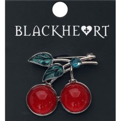 Broszki damskie: Blackheart Cherries Broszka czerwony/złoty