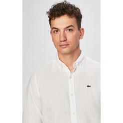 Lacoste - Koszula. Białe koszule męskie Lacoste, s, bez wzorów, ze lnu, casualowe, button down, bez rękawów. W wyprzedaży za 269,90 zł.