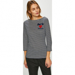 Tommy Hilfiger - Bluzka. Szare bez kategorii marki TOMMY HILFIGER, s, z bawełny, casualowe, z dekoltem w łódkę. Za 179,90 zł.