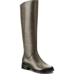 Oficerki EDEO - 2206-886 Oliwka. Zielone buty zimowe damskie marki Edeo, ze skóry, przed kolano, na wysokim obcasie, na obcasie. W wyprzedaży za 339,00 zł.