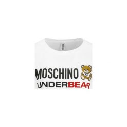 Sukienka codzienna Moschino Underwear & Swim A1905 9003. Białe sukienki damskie Moschino Underwear & Swim, na co dzień, s, bez wzorów, z elastanu, bez kołnierzyka, bez rękawów, proste. W wyprzedaży za 349,00 zł.