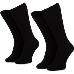 Zestaw 2 par wysokich skarpet unisex HUGO - 2P RS Uni CC 50401984 001. Czarne skarpetki damskie HUGO, bez wzorów, z elastanu. Za 55,00 zł.