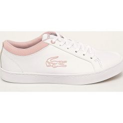 Lacoste - Buty Straightset. Białe buty sportowe damskie Lacoste, bez wzorów, z gumy, sportowe. Za 299,90 zł.