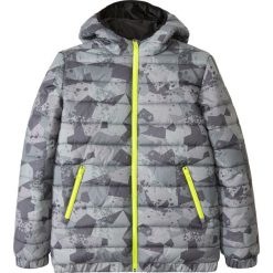 Kurtka ocieplana z kieszeniami z zamkiem bonprix szary moro. Szare kurtki dziewczęce marki bonprix, m, moro, z kapturem. Za 99,99 zł.