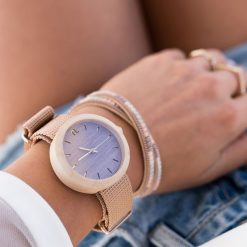 Drewniany zegarek damski new hoop 38 mm n069. Różowe zegarki damskie Pakamera. Za 374,00 zł.