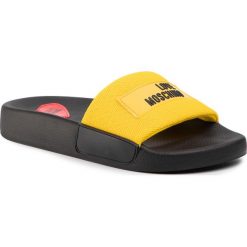 Klapki LOVE MOSCHINO - JA28012G1AIQ0400 Rete. Żółte klapki damskie Love Moschino, bez wzorów, z tworzywa sztucznego, bez obcasa. Za 439,00 zł.